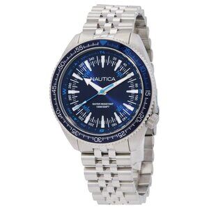 FX04419B NWT Nautica Fashion Men's Quartz Steel Authentic Watch